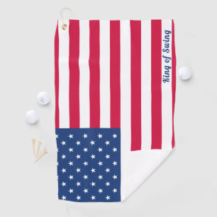 King of Swing American Flag Golf Towel