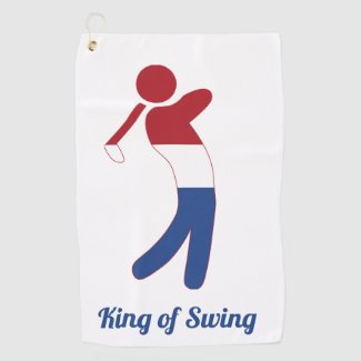 King of Swing | Dutch Flag Golf Player Golf Towel
