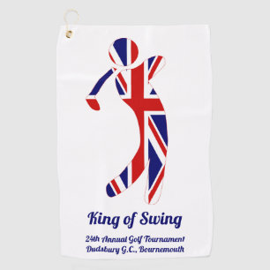 King of Swing Union Jack Golf Tournament Golf Towel