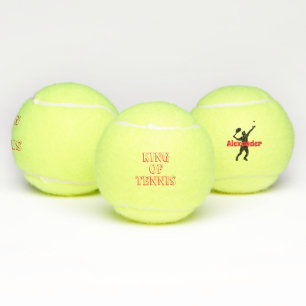 King of tennis personalized  balls