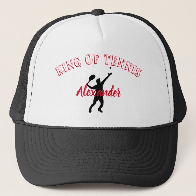 King of tennis personalized trucker hat (Front)