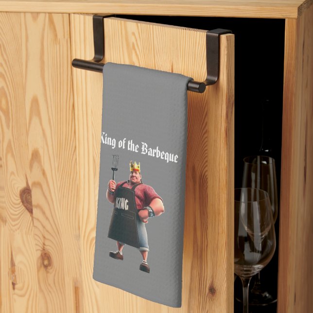 King of the Barbeque Kitchen Towel (Thirds Fold)