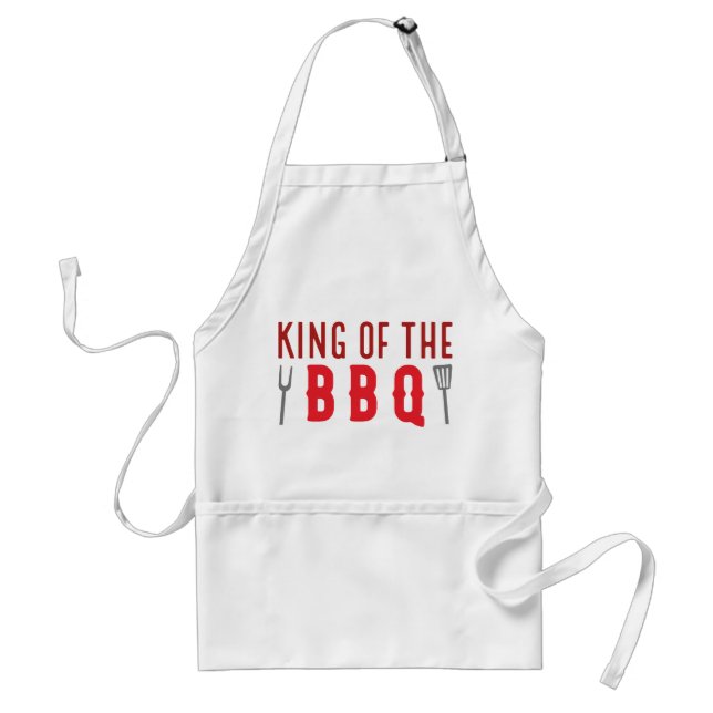 King Of The BBQ Adult Apron (Front)