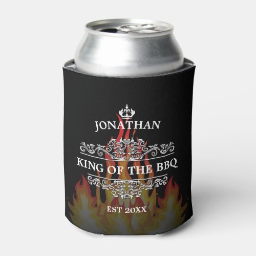King of The BBQ Black Can Cooler