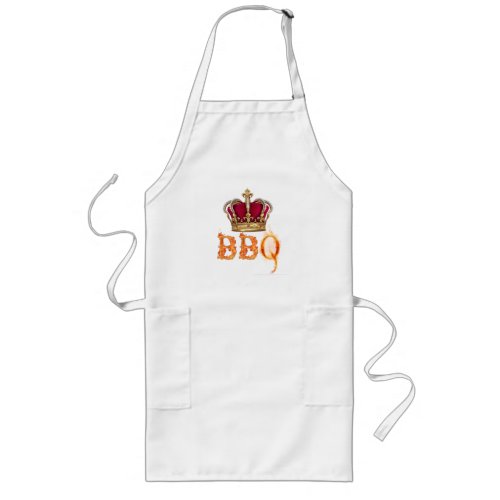 King Of The BBQ Crown Foodie Dad For Men Long Apron