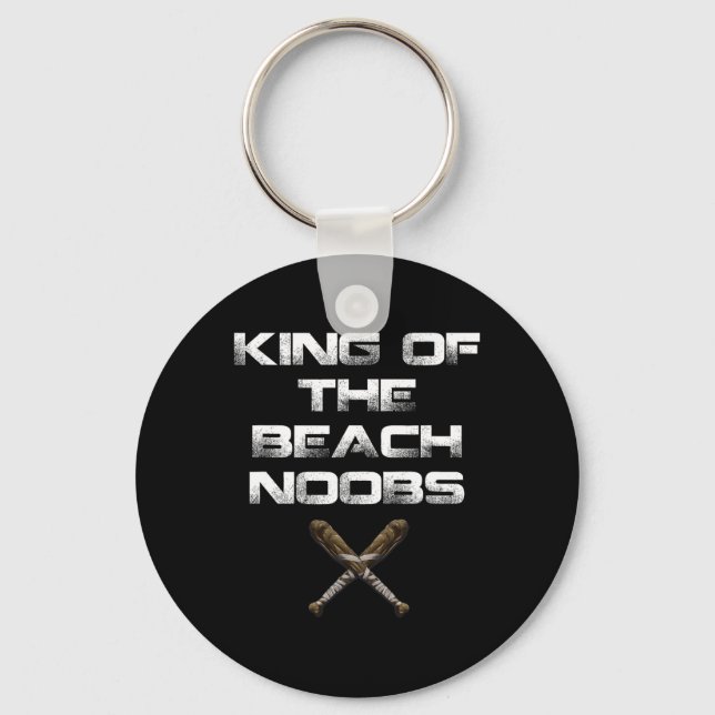 King Of The Beach Noobs Video Game Shirt  Keychain (Front)