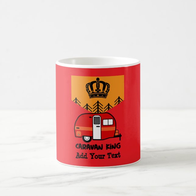  King of the Camper - Funny Camping RV   Coffee Mug (Center)