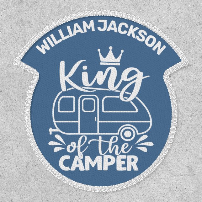King Of The Camper with crown and name Patch (Front)