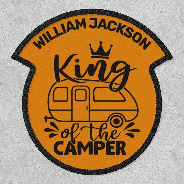 King Of The Camper with crown and name Patch (Front)