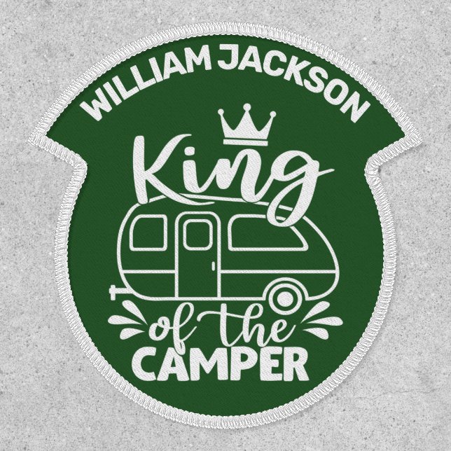 King Of The Camper with crown and name Patch (Front)