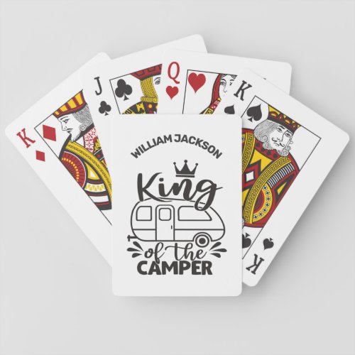 King Of The Camper with crown and name Poker Cards