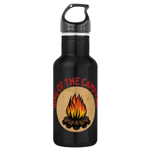 King Of The Campfire  Stainless Steel Water Bottle (Front)