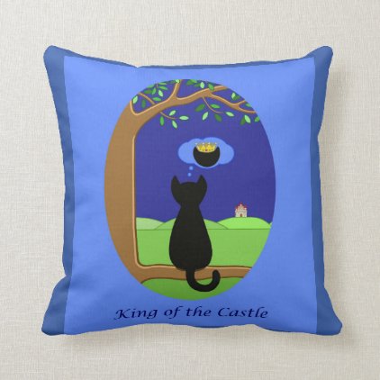 King of the Castle Reversible Throw Pillow