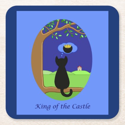 King of the Castle Square Paper Coaster