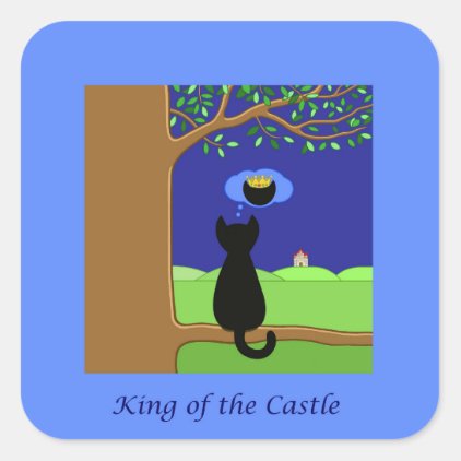 King of the Castle Square Sticker