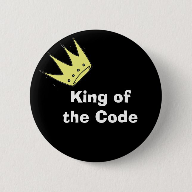 King of the Code Button (Front)