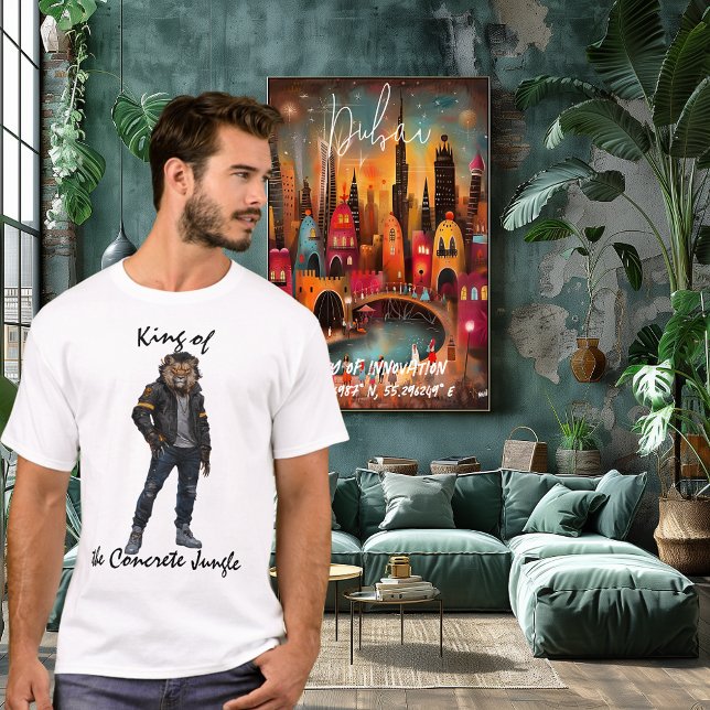 King of the Concrete Jungle Urban Lion T-Shirt (Creator Uploaded)