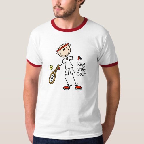 King Of The Court Tennis Stick Figure T_Shirt