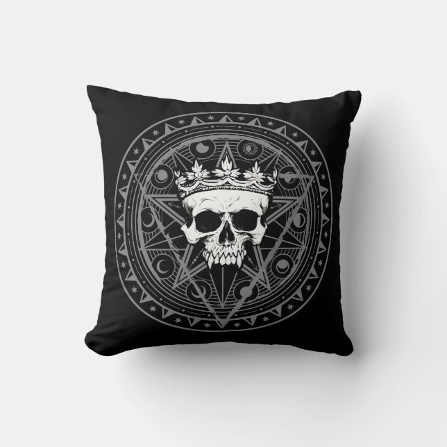 King of the Dead: Dark Royal Vampire Sigil Throw Pillow (Front)