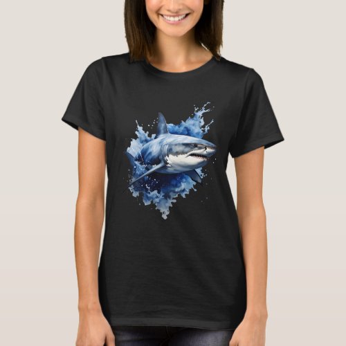 King of the Deep, Shark in Blue Water T-Shirt
