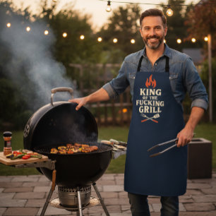 King of the F***ing Grill — Bold BBQ Apron Adult 