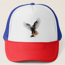 King of the Flies The majestic white-headed eagle Trucker Hat