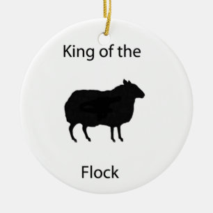 King of the flock ceramic ornament