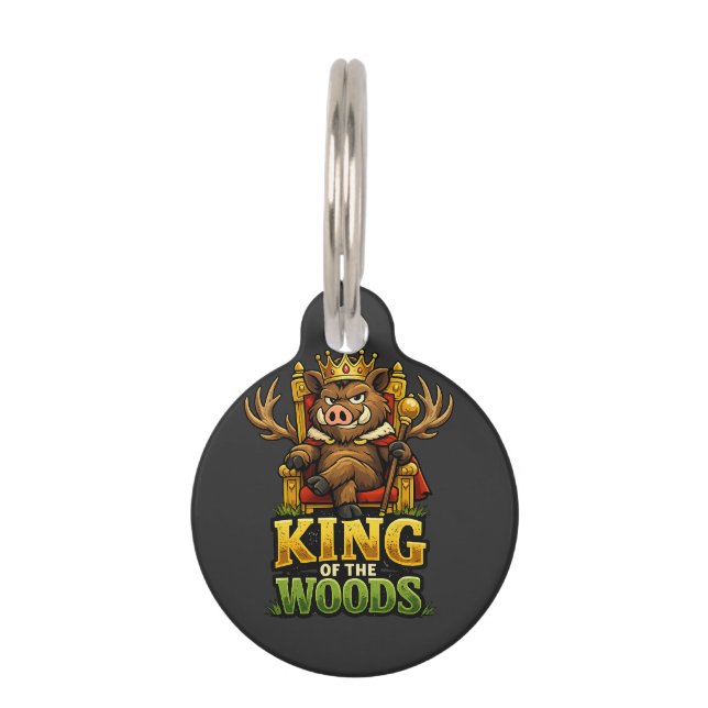 King of the Forest Pet ID Tag (Front)