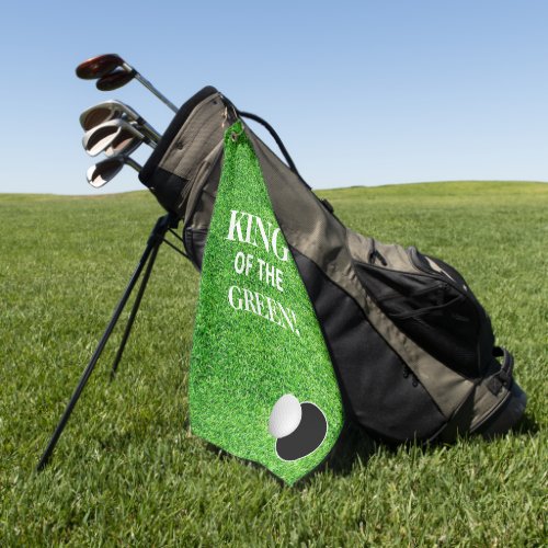 King Of The Green Golf Lover Celebration Party Golf Towel