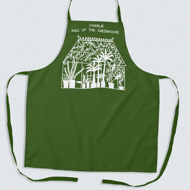 King of the Greenhouse Personalized Gardening Apron (Creator Uploaded)