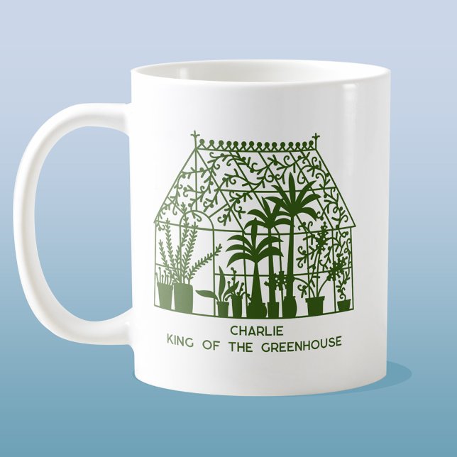 King of the Greenhouse Personalized Gardening Coffee Mug (Creator Uploaded)