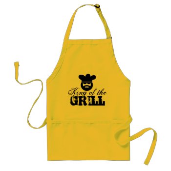 King Of The Grill Aprons For Men by cookinggifts at Zazzle