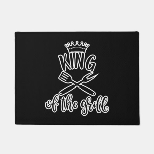 King Of The Grill Barbecue Party Design Idea Doormat