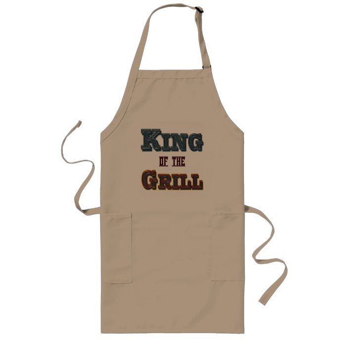 King of the Grill BBQ Cooking Slogan Apron