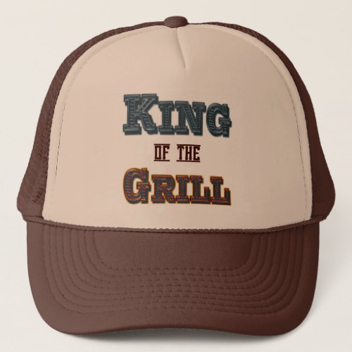 King of the Grill BBQ Cooking Slogan Hat