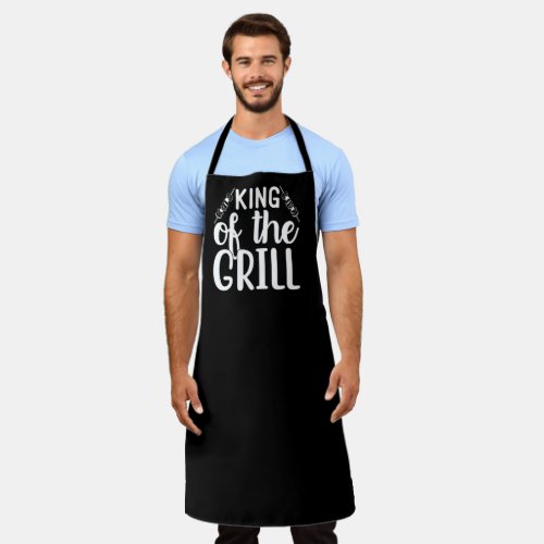 King Of The Grill BBQ Large Black Apron
