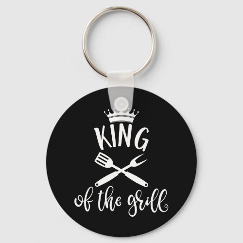 King Of The Grill Best Barbeque Design Idea Keychain