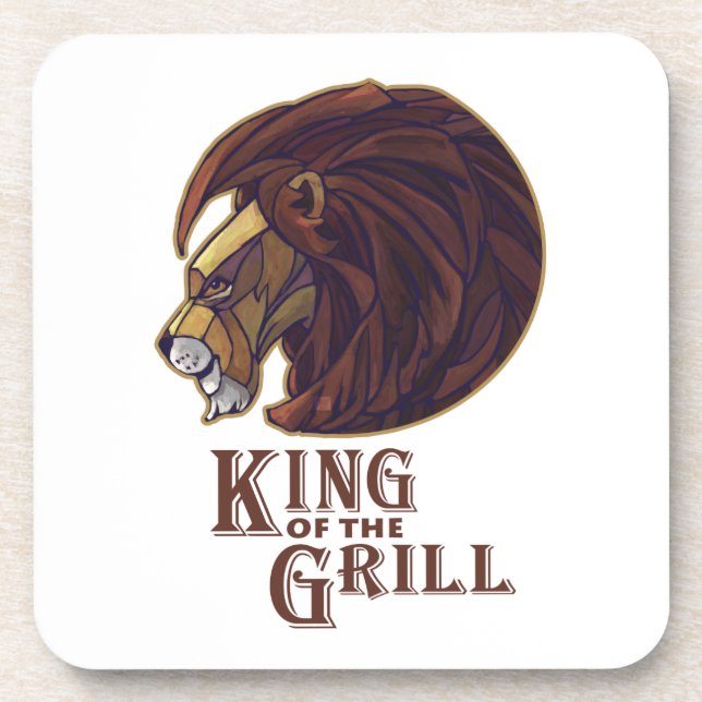 King of the Grill Beverage Coaster (Front)