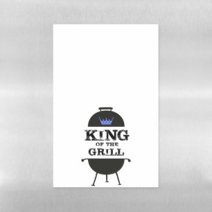 King Of The Grill, Black Blue Crown Magnetic Dry Erase Sheet