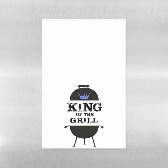 King Of The Grill, Black Blue Crown Magnetic Dry Erase Sheet (Vertical)
