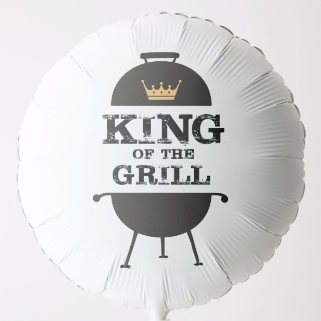 King Of The Grill, Black Gold Crown Balloon (Front)