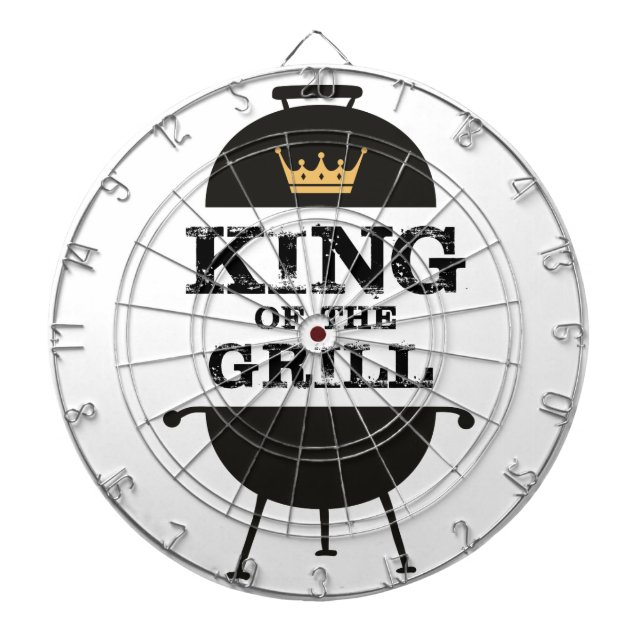 King Of The Grill, Black Gold Crown Dart Board (Front)