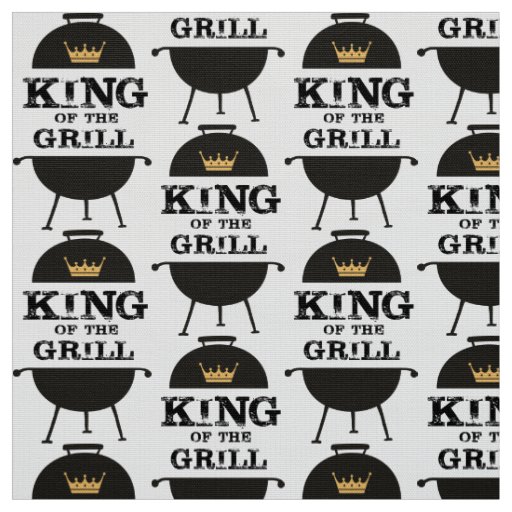 King Of The Grill, Black Gold Crown Fabric