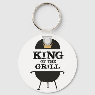 King Of The Grill, Black Gold Crown Keychain