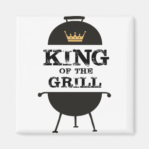 King Of The Grill, Black Gold Crown Magnet