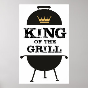 King Of The Grill, Black Gold Crown Poster