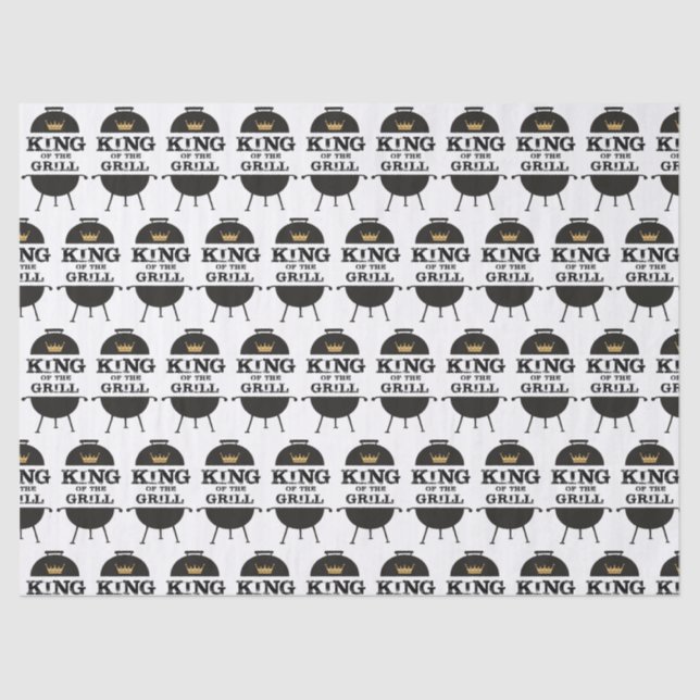 King Of The Grill, Black Gold Crown Tissue Paper (Front)
