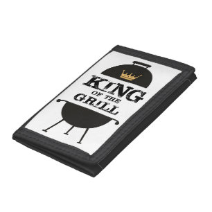King Of The Grill, Black Gold Crown Tri-fold Wallet