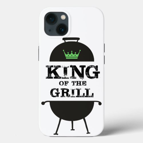 King Of The Grill Black Green Crown iPhone 13 Case