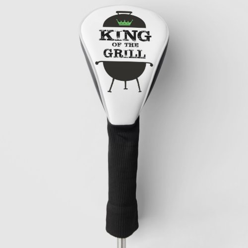 King Of The Grill Black Green Crown Golf Head Cover